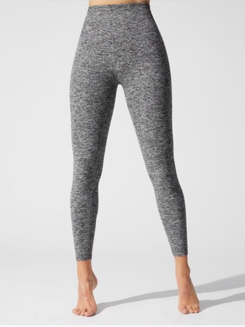 Beyond Yoga Heathered grey space dye leggings, size S Made in USA athletic gym